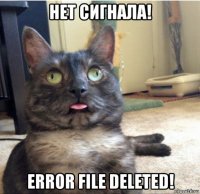 нет сигнала! error file deleted!