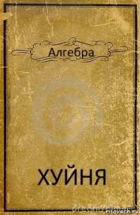 Алгебра ХУЙНЯ