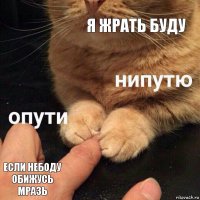 я жрать буду если небоду обижусь мразь