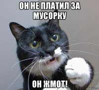 он не платил за мусорку он жмот!