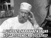  а центральная канализация когда появится в поселке?