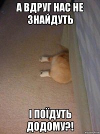 а вдруг нас не знайдуть і поїдуть додому?!