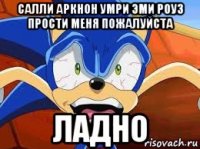 салли аркнон умри эми роуз прости меня пожалуйста ладно