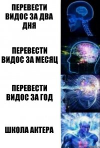 перевести видос за два дня перевести видос за месяц перевести видос за год школа актера