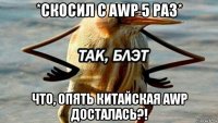 *скосил с awp 5 раз* что, опять китайская awp досталась?!