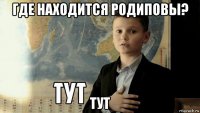 где находится родиповы? тут