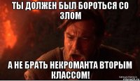 ты должен был бороться со злом а не брать некроманта вторым классом!