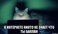  в интернете никто не знает что ты баклан