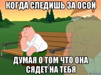 когда следишь за осой думая о том что она сядет на тебя