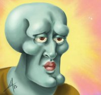 Создать мем Beautiful Squidward Of SpongeBob