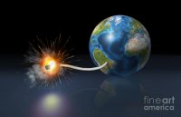Создать мем Earth-globe-with-a-fuse-lighted-leonello-calvetti