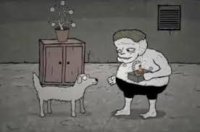 Создать мем Хмырь из Dog of man