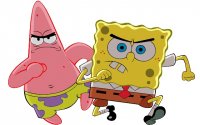 Создать мем SpongeBob and Patrick Star Warrior