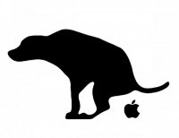 Создать мем The dog shit on Apple