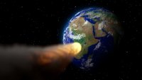 Создать мем The Great Asteroid flew to the ground in 2017