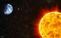 Создать мем The sun star is close to the earth in space