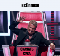 всё плохо сказать
сука