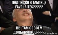 подписки в таблице favourites????? вы там совсем долбанулись????