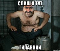 слиш я тут гилавний