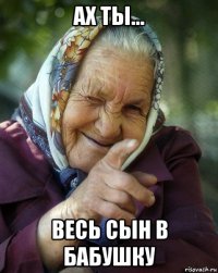 ах ты... весь сын в бабушку