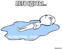 лето где ты... 