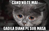 cand nu te mai gadila diana pe sub masa