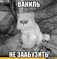 ваниль не заабузить