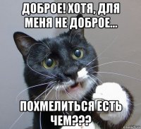 доброе! хотя, для меня не доброе... похмелиться есть чем???