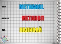 Methanol Метанол Наливай