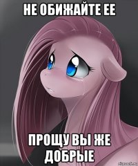 не обижайте ее прощу вы же добрые