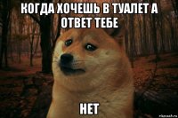 когда хочешь в туалет а ответ тебе нет