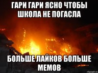 гари гари ясно чтобы школа не погасла больше лайков больше мемов