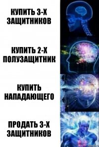 Купить 3-х защитников Купить 2-х полузащитник Купить нападающего Продать 3-х Защитников