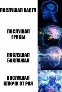 Послушал касту Послушал грибы Послушал баклажан Послушал ключи от рая