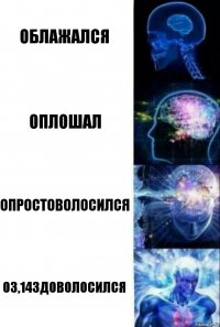 Облажался Оплошал Опростоволосился О3,14здоволосился