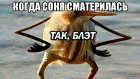 когда соня сматерилась 