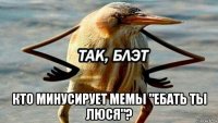  кто минусирует мемьі "ебать тьі люся"?