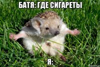батя: где сигареты я: