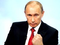 Создать мем Putin with his fist