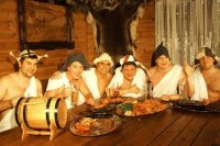 Создать мем Руская баня