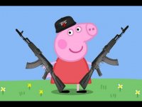 Создать мем Свинка Гангстер