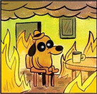 Создать мем This is fine