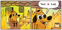 Создать мем This is fine