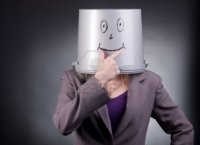 Создать мем With a bucket on my head