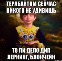терабайтом сейчас никого не удивишь то ли дело дип лернинг, блокчейн