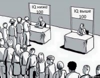 IQ ниже 100 IQ выше 100