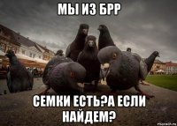 мы из брр семки есть?а если найдем?