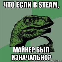 что если в steam, майнер был изначально?