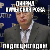 динрид кумысная рожа подлец негодяй!