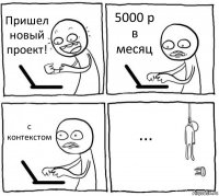 Пришел новый проект! 5000 р в месяц с контекстом ...